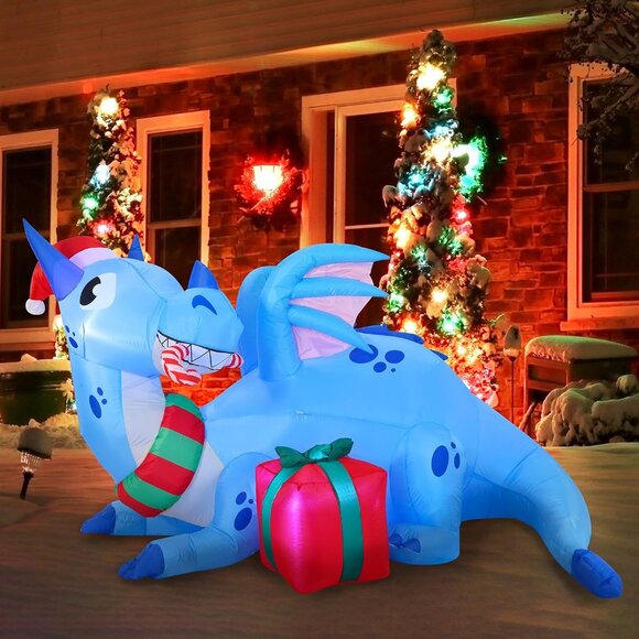 🆕6 FT Long Christmas Inflatable Blow Up Christmas Decorations Outdoor - Picture 11 of 11